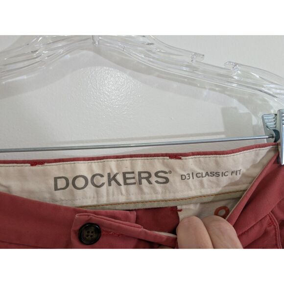 Dockers D3 Classic Fit Chinos 34x30 Rust Red Cotton Pants | Casual Workwear - Picture 5 of 5